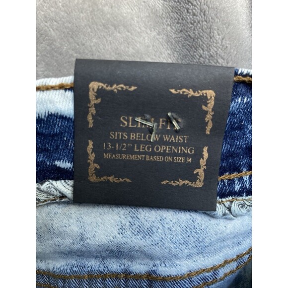 FWRD Paint Splatter Men’s Slim Fit Stretch Distressed Jeans Size 38x32 - Picture 11 of 13